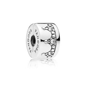 PANDORA Dazzling Crown Cubic Zirconia Charm in Sterling Silver